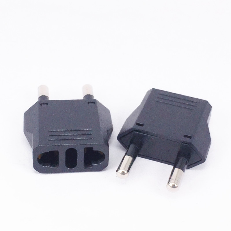 2PCS EU Euro Travel adapter,China Chinese US to EU Plug 4.8mm Jack Power Adapter Plug,IEC Type C Travel Adapter. 