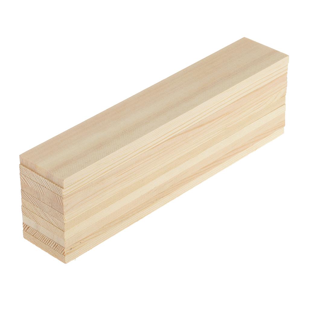 20pcs Smooth Unfinished Wood Pieces Rectangle Board for Modelling Material. 