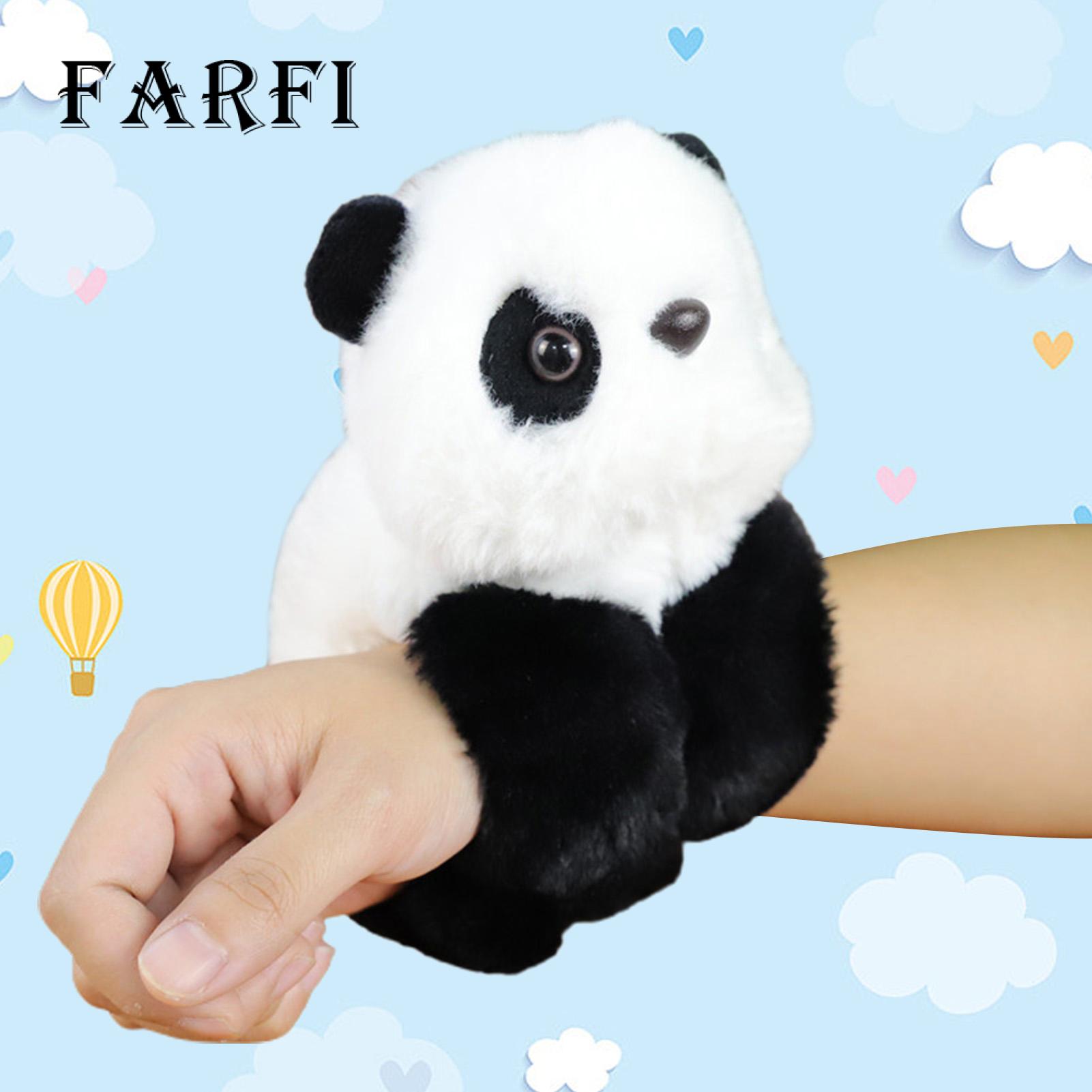 Monkey Plush Doll Cute Animal Plush Doll with Clap Circle Panda Monkey Dog Dinosaur Fox Plushies Slap Bracelet Series Toy Soft Stuffed Animal Zoo Decoration Kids Gift. 
