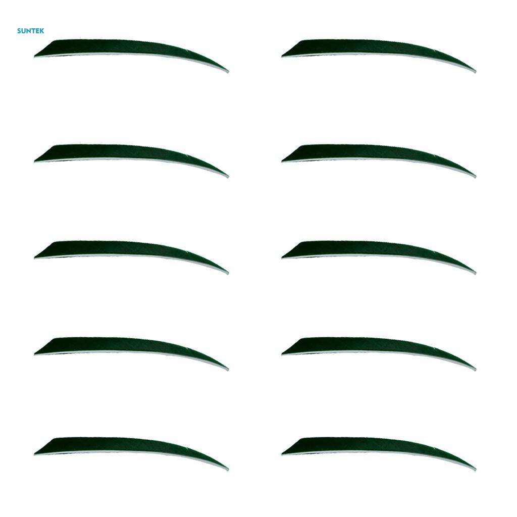 4x10 Pieces Shield Cut Archery Arrow Feather Fletching DIY Green. 