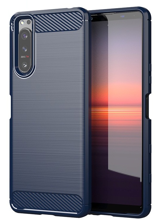 For Sony Xperia 5 ii (Mark 2) Luxury Brushed Solid Color Back Cover Camera Protection Shockproof Softcase. 