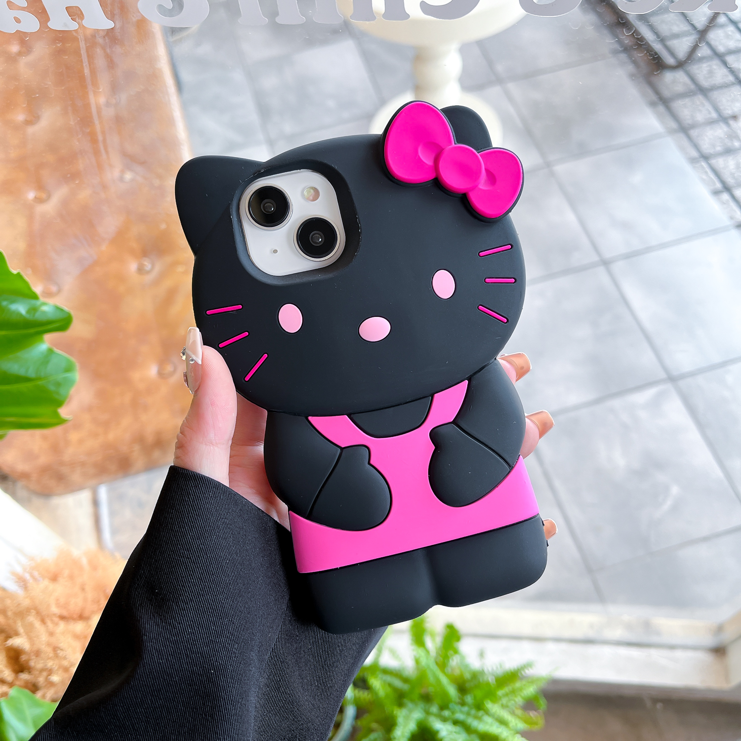 For iPhone 15 14 Plus 13 Pro Max 12 Mini 11 X XS Max XR 7 8 SErelax Color Bowknot Hello Kitty Cartoon Silicon Back Soft Phone Case. 