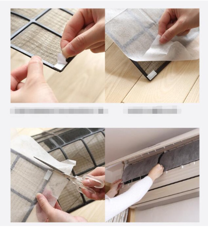 2Pcs/Bag Air Conditioner Filter Papers Anti-dust Net Air Conditioner Cleaning Purification Tools Parts Air Purifier Dust Filters. 