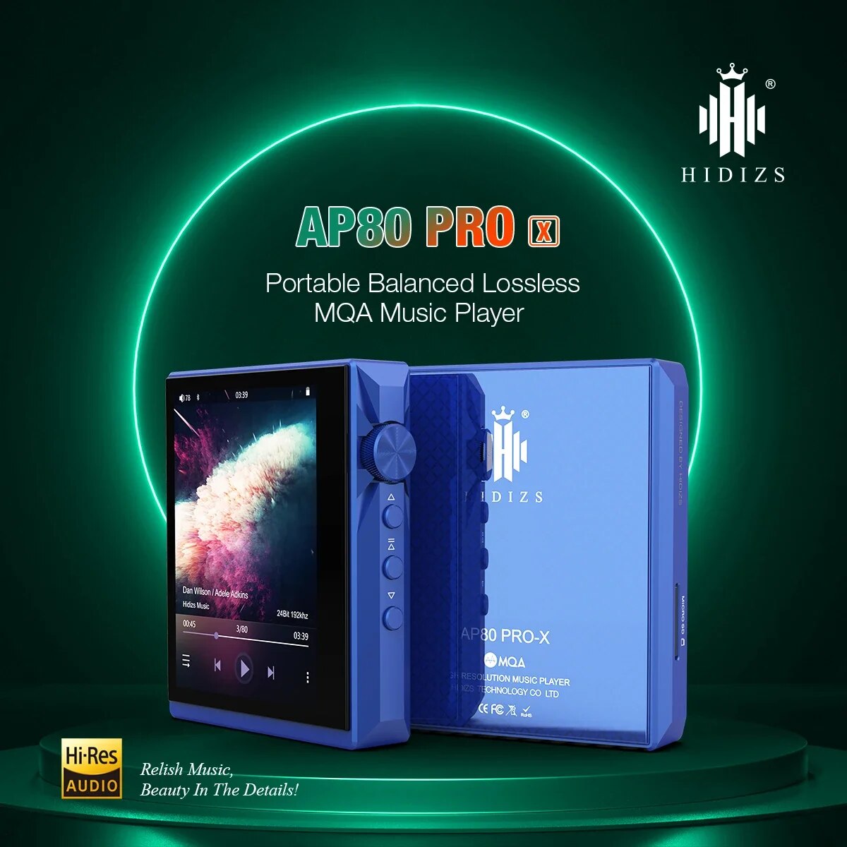 Hidizs AP80 PRO X Portable Bluetooth MP3 Player 2.5/3.5 Connector Balanced Lossless Type C MQA FLAC LDAC USB DAC DSD64/128 DAP. 