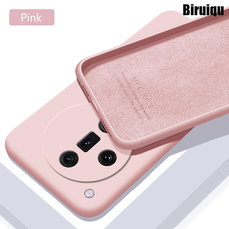 Biruiqu For OPPO Find X7 Case Liquid Silicone Soft Gel Rubber Shockproof Cover
