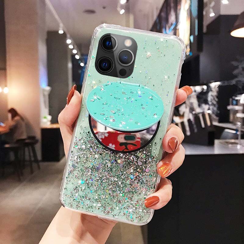 New Phone Case For Redmi 12 Cover Sparkling Star Moon Soft Silicone Transparent Mirror Anti Drop for Mi Redmi 12 Case