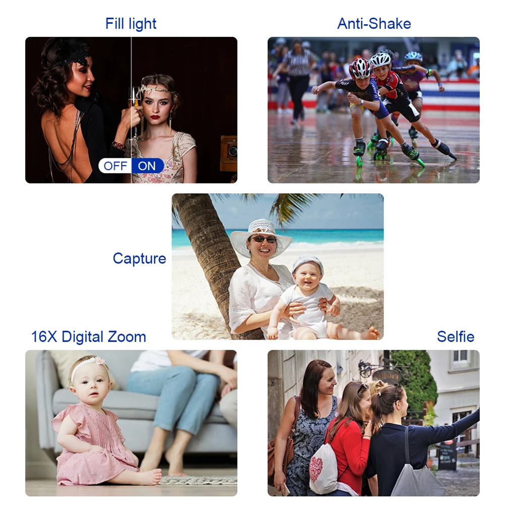 GC Professional WiFi Digital Camera 4K Camcorder 3.0 180° Flip Screen & Built-in Battery Selfile Digital Webcam For Beginners Travel. 