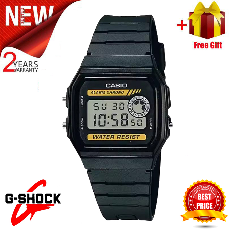 (Ready Stock) G .Shock Men Watch Digital Sport Watch LED Display Water Resistant Shockproof and Waterproof World Time LED Auto Light Sports Square Wrist Watches F94W-9 (copy original 1.1 premium)