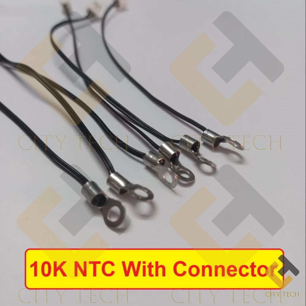 NTC 10KΩ 103 Surface Mounting Screw Probe Ring Lug NTC 10K Ohm 125mm Cable Wire 16-14mm Connector Leaded Epoxy Coated NTC 103 Thermal Resistor Thermistor Temperature Sensor. 