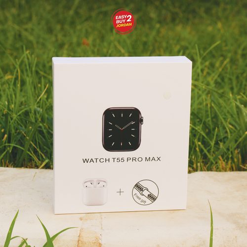 T55 Pro Max Smartwatch With Dual Strap And Airpot Combo - Smart Watch. 