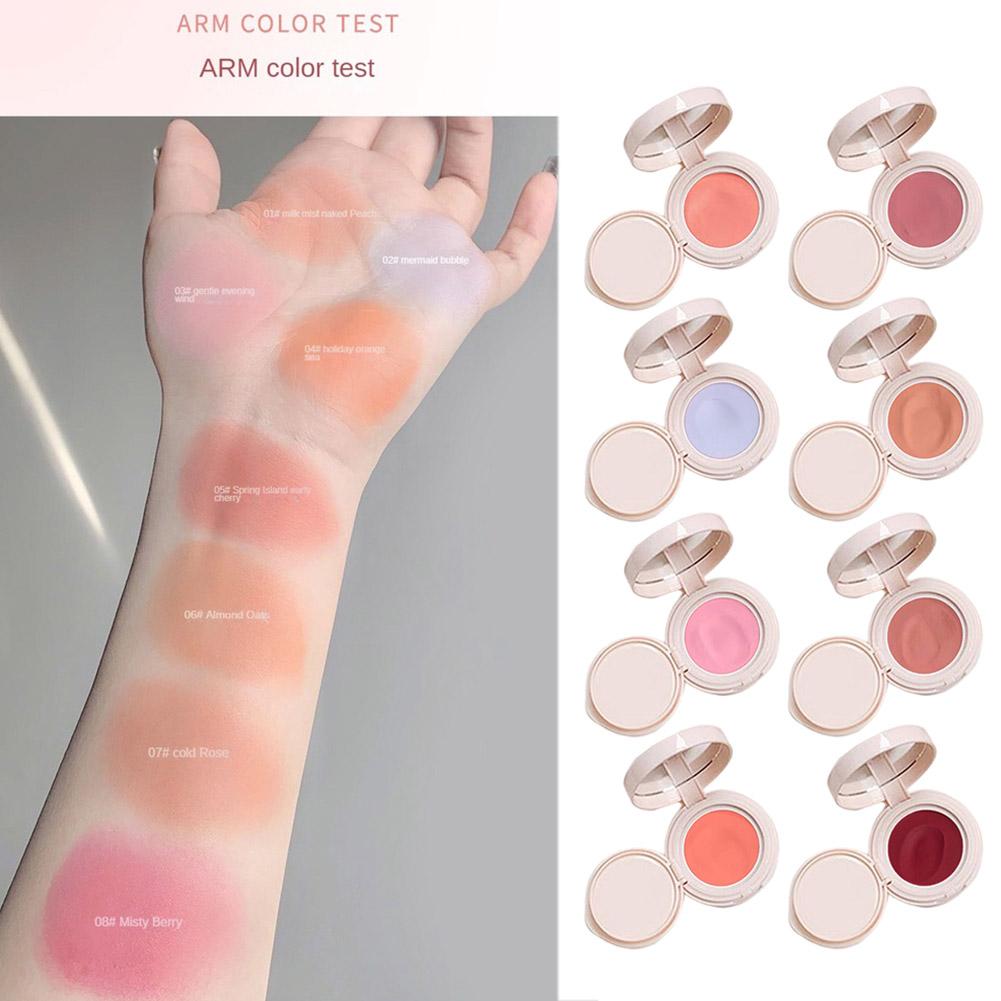 Monochrome Blush Cream With Mirror Potato Mash Soft Tint Mud Viscous Mist Cosmetics Natural Cream Blusher Soft Texture Make U5L2