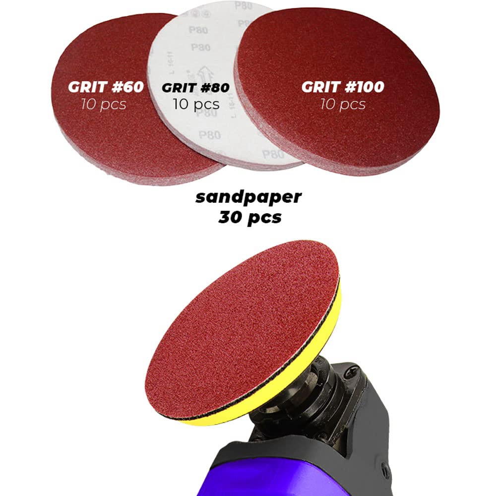 30-Piece Drill Bit Sanding Attachment Sandpaper 60/80/100. 