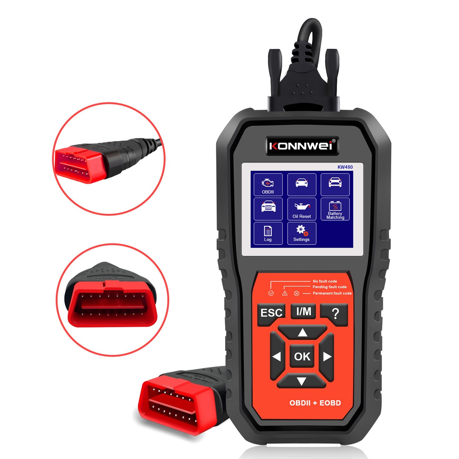 KONNWEI KW480 All System OBDⅡ Scanner Diagnostic Tool(Only Supports English)