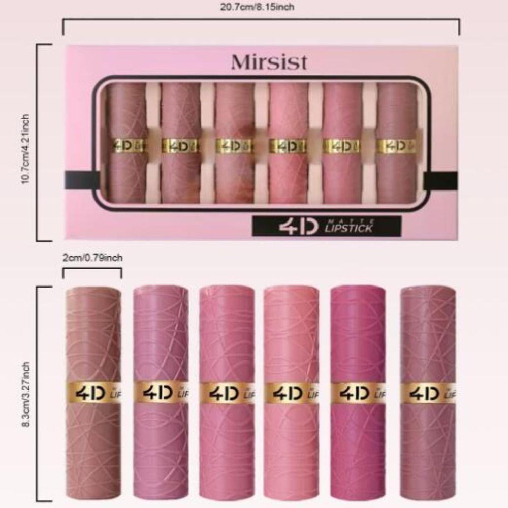 Waterproof Matte Lipstick New Long Lasting Velvet Nude Dark Lipstick Set Matte Non-stick cups Velvet Lip Gloss. 