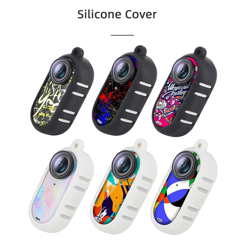 SUNNYLIFE for Insta360 Go3 Heat Dissipation Silicone Cover Thumb Camera Sticker Lens Cover Protective Case Hanging Cord Set B Easy Install Easy to Use. 