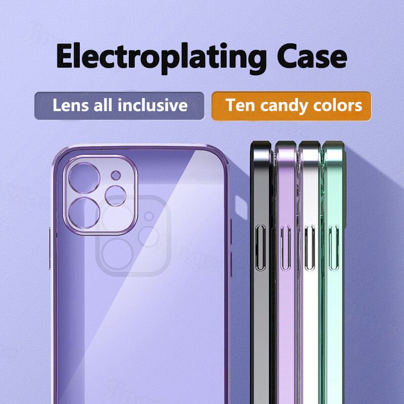 For VIVO IQOO Z9 5G/iQOO Z9 Turbo Phone Case Soft Silicone TPU Electroplating Clear Lens Protection Back Cover A26-1. 