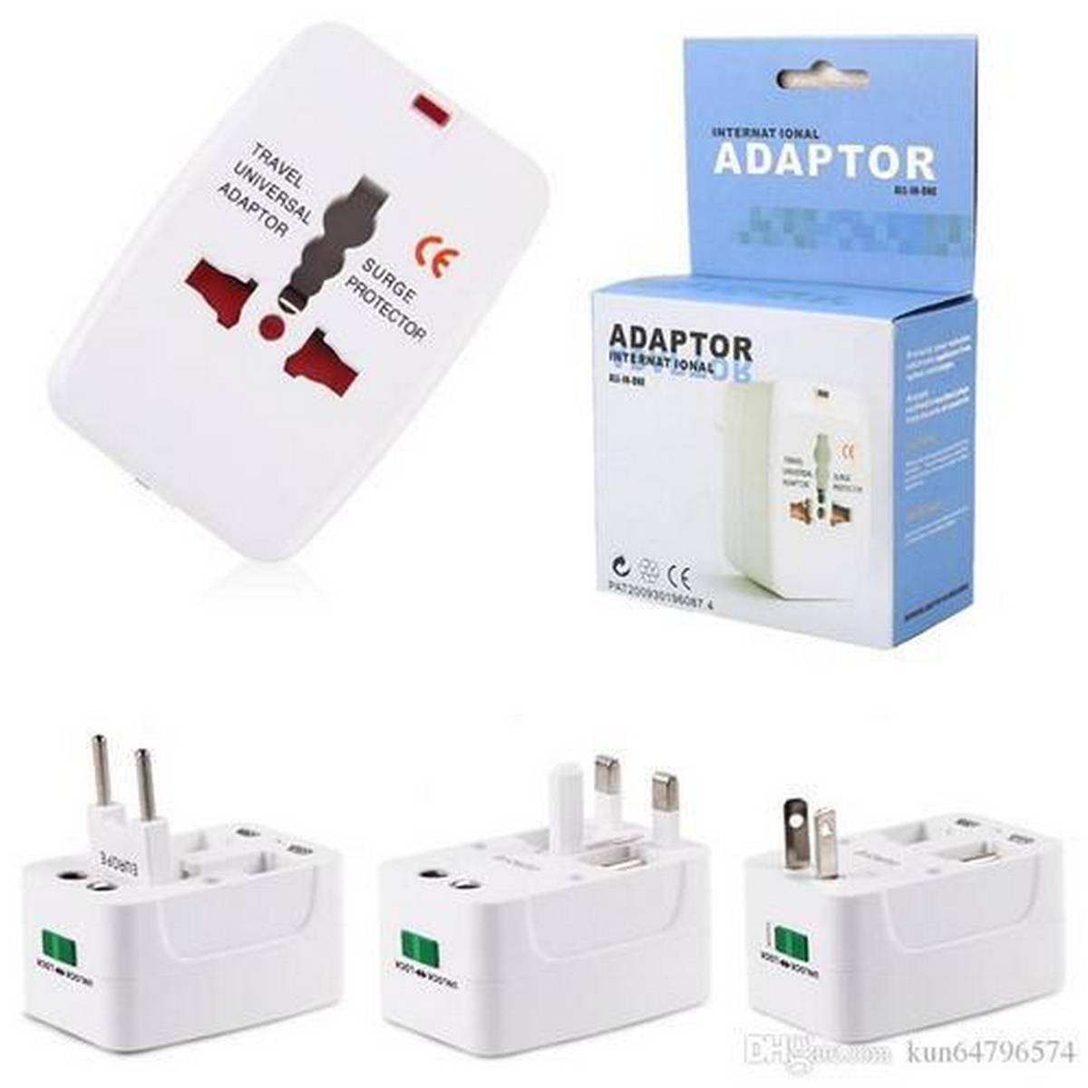 Versatile -International All in 1 Travel Adapter Multi Plug Power Socket UK/US/AU/EU/CA Universal converter- Avant-garde. 