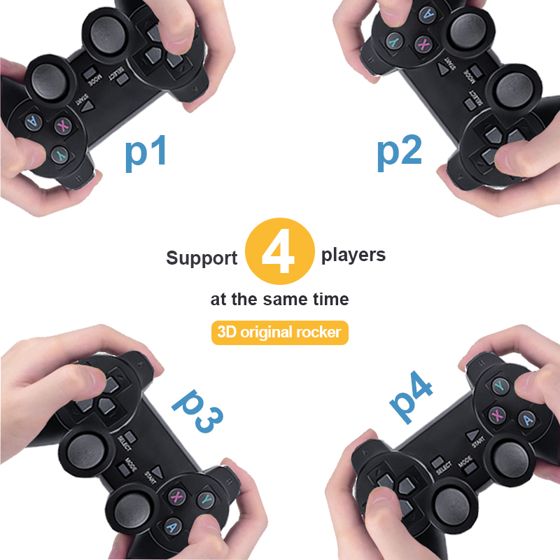 VILCORN 4k Game Stick HDMI-compatible Retro Video Game Console 64G 10000 games For PS1 GBA everdrive 2/4 Player Kid Xmas Gift. 