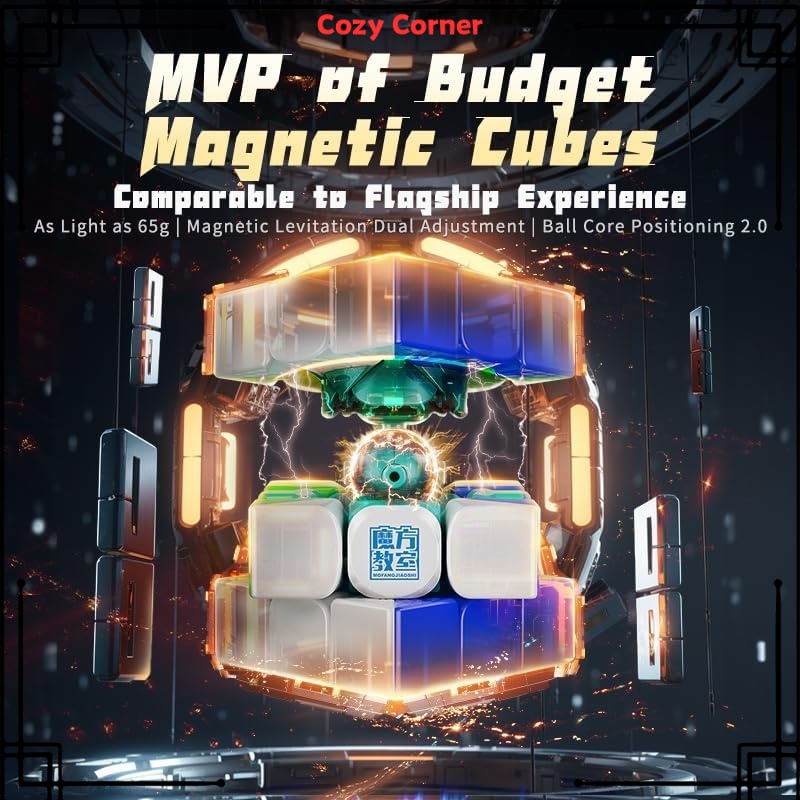 CozyMoYu RS3M V5 3x3 Magnetic Cube 2023 Speed Cube Moyu RS3M V 5 3x3x3 Stickerless MFJS Puzzle Speed RS3 M V5 Cube. 
