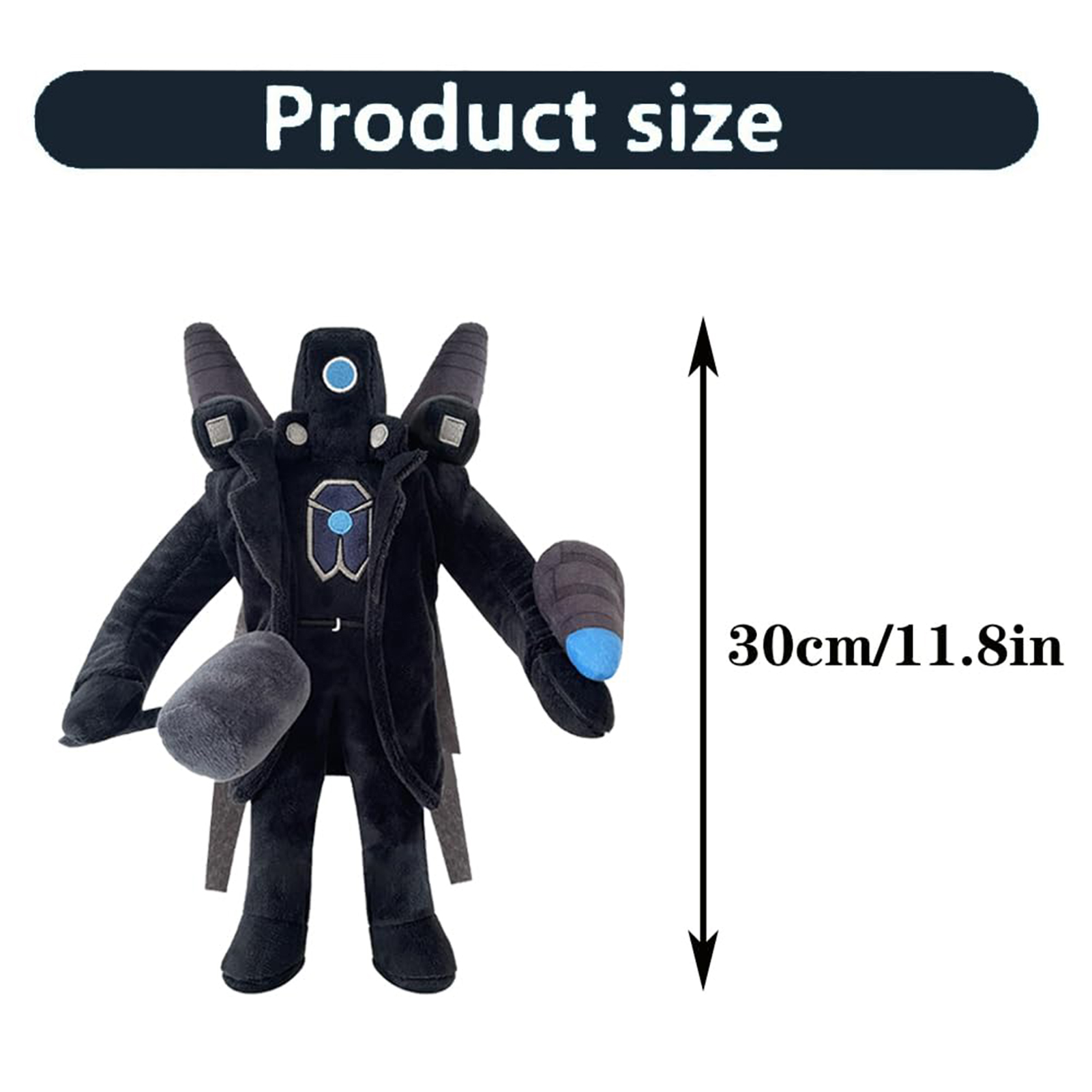 Titan Cameraman Upgrade 11.8 inch Plush Skibidi Toilet Plush Doll Funny Stuffed Anime Game Plush Figure Toys Gift for Fans Amour zii. 