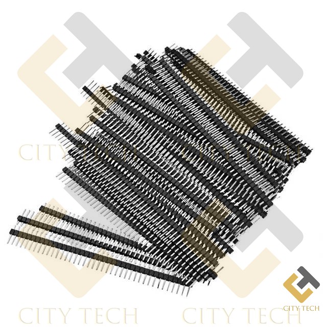 2Pcs- MALE 40×1 ROW Male Header Pin 40×1 Straight Pins Single Row 2.54mm Pitch Pin Male Header Connector Cables Strip For Breadboard Friendly. 