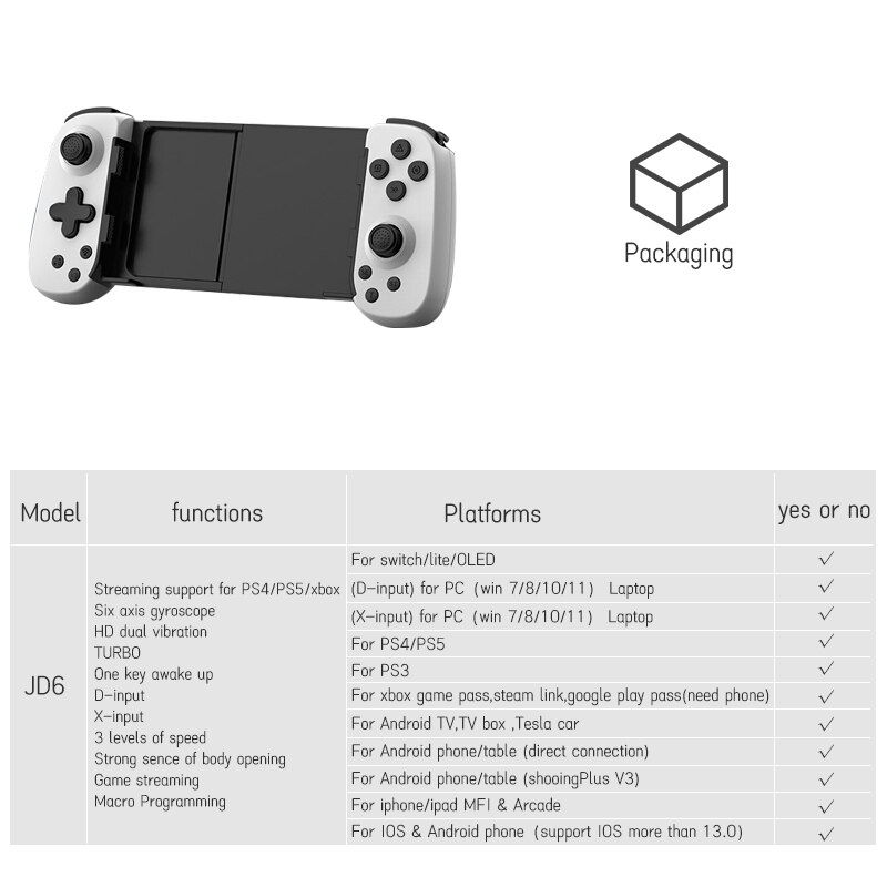 IOSdroid/Applicable to An six-axis gyroscope, mobile joystick PS4 game controller supports VILCORN streaming game controller with. 