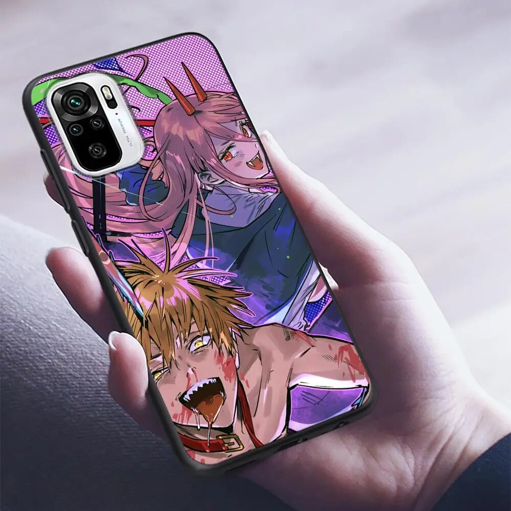Power Chainsaw Man Makima Anime Silicone Case For Xiaomi Redmi Note 10 Pro 8 9 11 12 Pro Plus 7 8T 9T 10S 11S 12S 5G Soft Covers. 