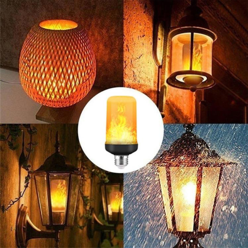 1Pc LED Flame Effect Fire Light Bulb E27 Simulated Nature Flicker Lamp Decor Encounter. 