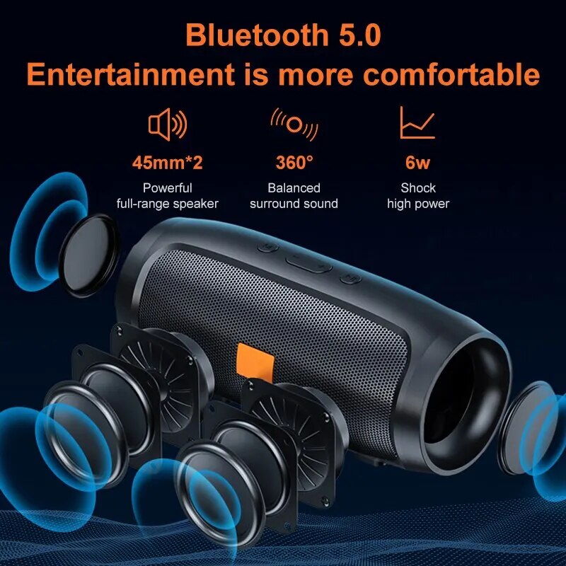 Bluetooth Speaker 8D mini Soundbar Dual Speaker Stereo Tfusb Playback Fm Voice Broadcasting Portable Subwoofer Wireless Speaker. 