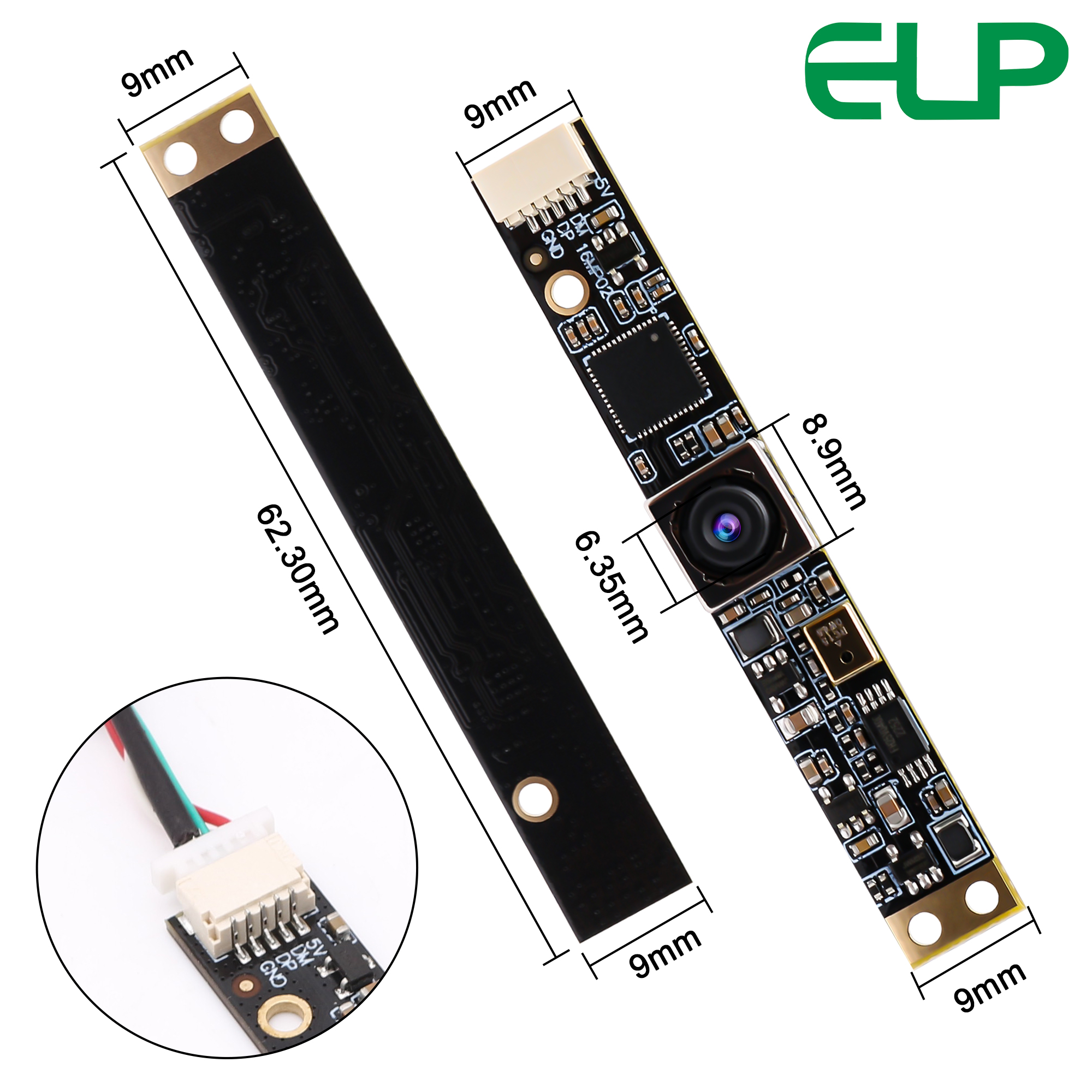 ELP 16MP Autofocus USB Camera Module with Mic No Distortion Lens Ultra HD Webcam Super Mini Audio Video Camera with 68 Degree. 