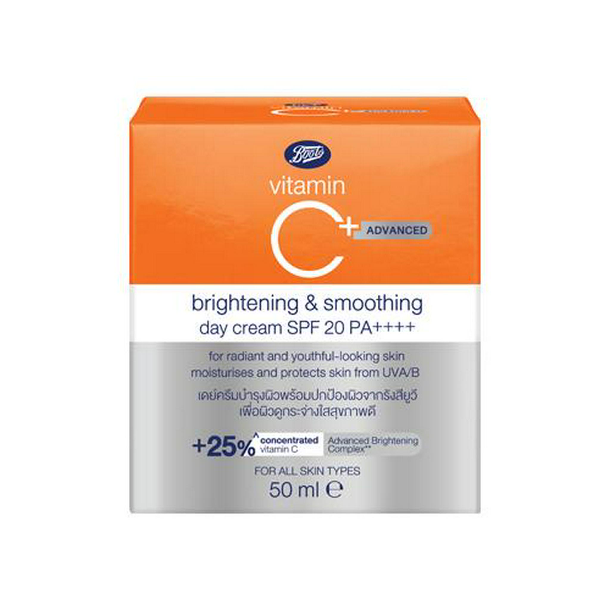 Boots Vitamin C ADVANCED Brightening & Smoothing Day Cream SPF20 PA++++ 50 ml