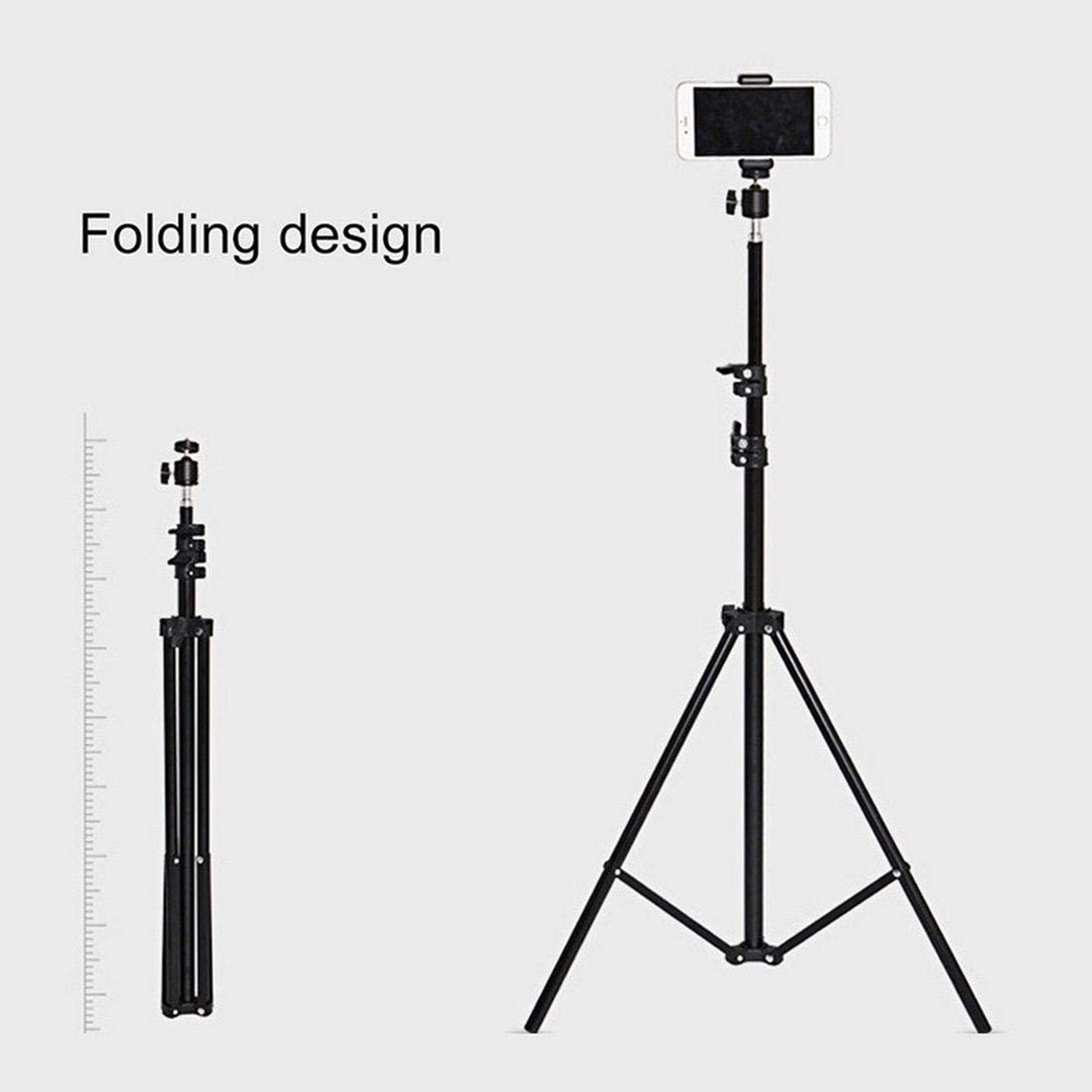 7ft Mobile Tripod Stand - Free Mobile Holder Included - Ideal for Photography and Live Streaming - Durable & efiicient. 