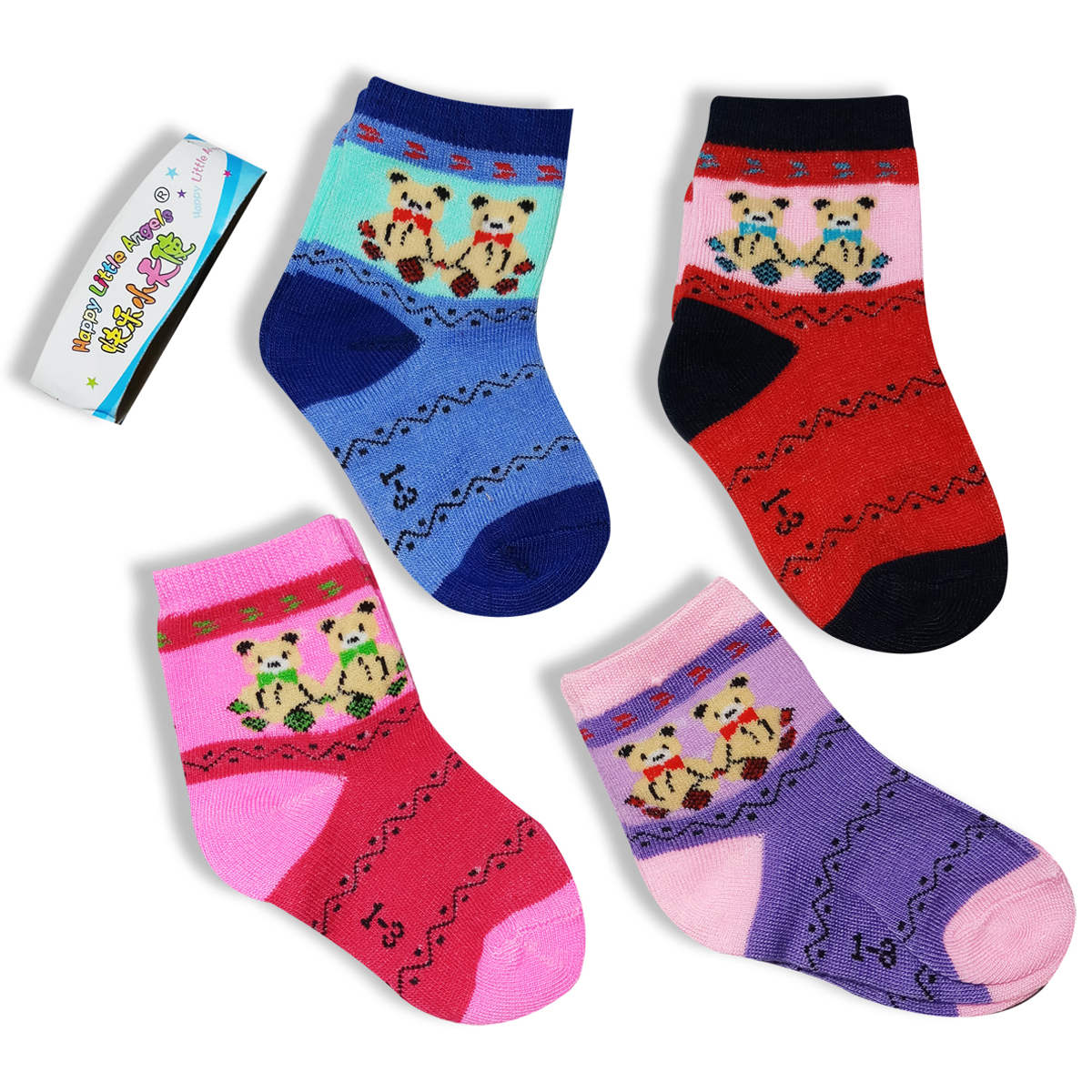 Assorted Cotton Happy Little Angel Socks, Size: Kids at Rs 108/dozen in  Kolkata