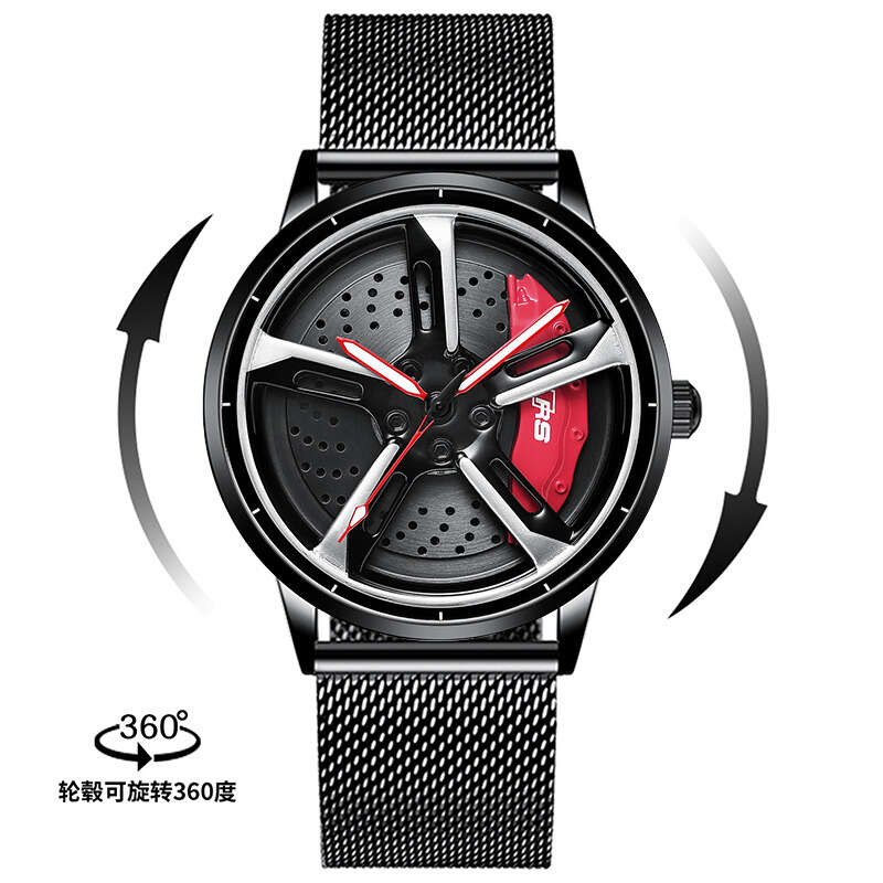 SVJ Car Hub Modification rs7 Men's Hydraulic 3D Hollow Quartz Watch. 