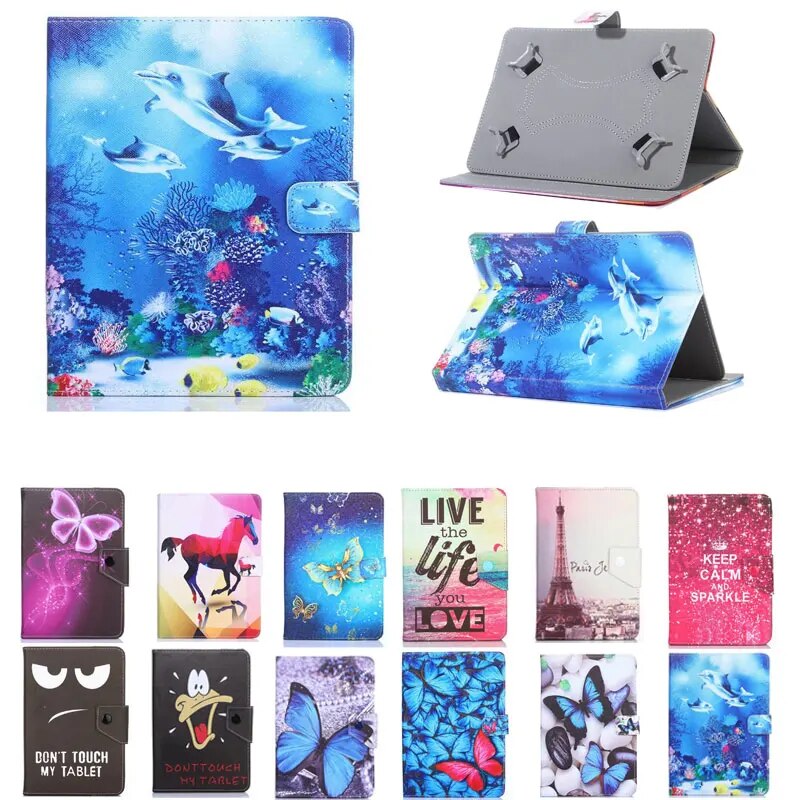 【3C VictoryEagle】Cover for Cube Talk9X Talk 9X U65GT inch Tablet Printed Leather Stand Case. 