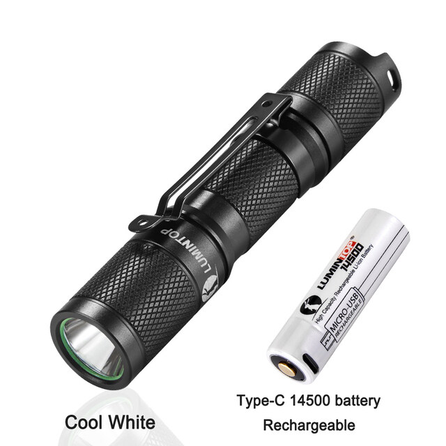 Lumintop Tool AA 2.0 EDC Flashlight Mini Powerful Flashlight 14500/AA 650 Lumens 127 Meters Pocket Flashlight With Tail Switch. 