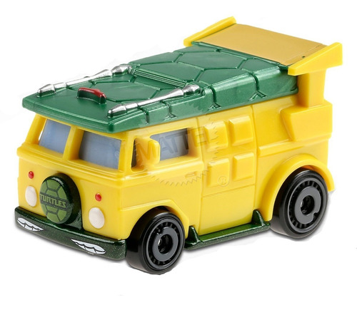 Exceotional Quality - Hot Wheels Mainline Kishore Mutant Ninja Turtle Party Wagon yellow, scale-1: 64 - Sustainable Option. 