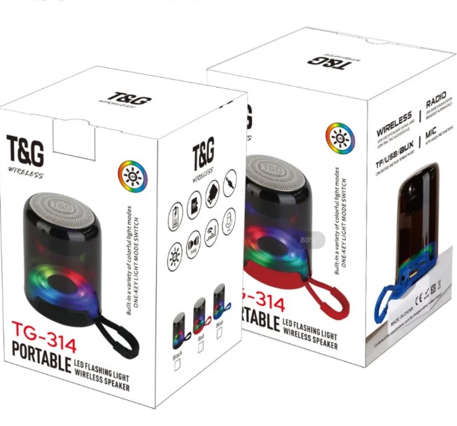 Tg 314 High Performance Portable Rechargeable Portable Subwoofer Speaker Color Light Wireless Bt Speaker. 