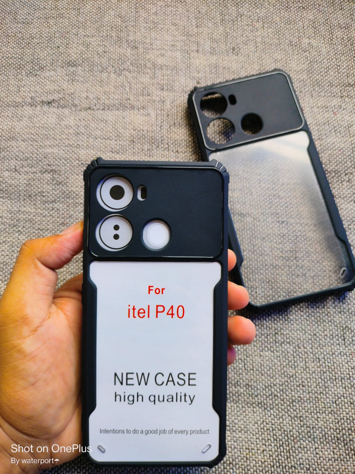 Itel P40 Back Cover ShockProof Airbinger Longlasting Clear Transparent Hard Case Itel P40 P662L With Camera Bump Protection Itel P40 P662L Back Part P 40 P662L (Back Case Cover For Smartphone). 
