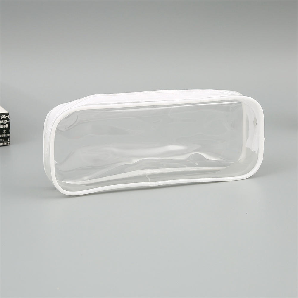 PVC Pen Bag Stationery Bag Transparent Organizer Zipper Bag Pencil Case for Students Stationery School Supplies