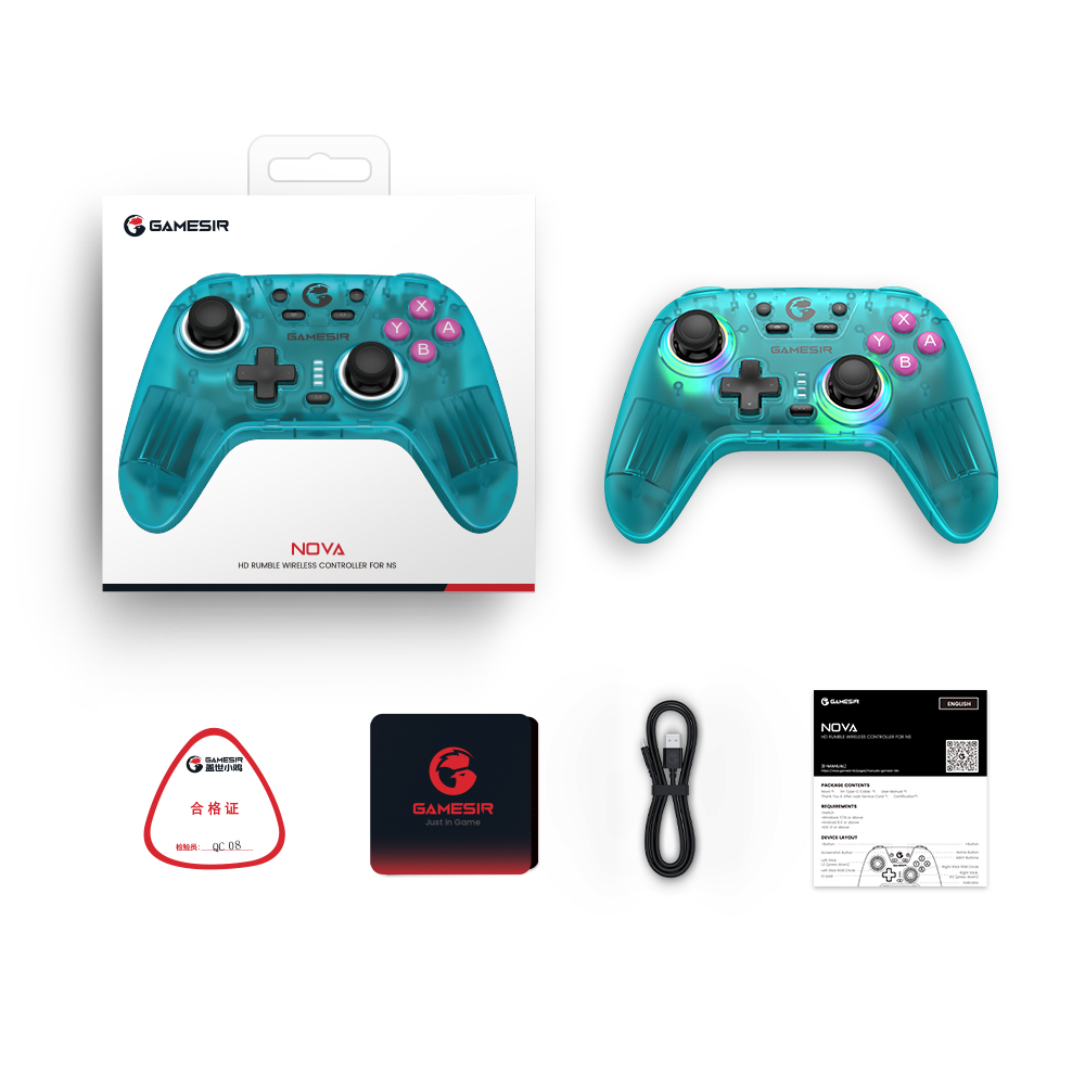 GameSir Nova Wireless Switch Controller Bluetooth Gamepad with Hall Effect for Nintendo Switch iPhone Android Phone PC. 