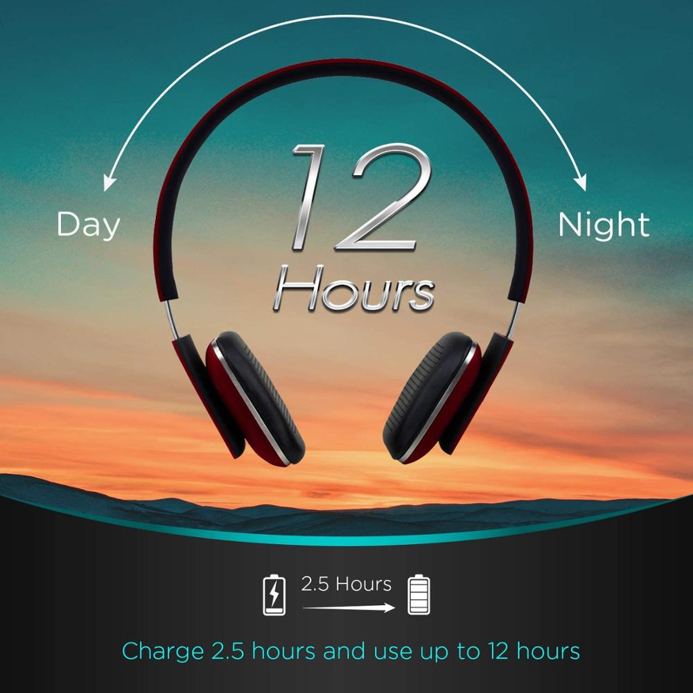 August EP636 Bluetooth Wireless Headphones with Microphone/NFC Comfortable On Ear HIFI Bluetooth v4.1 Headset for PC,Smartphone. 