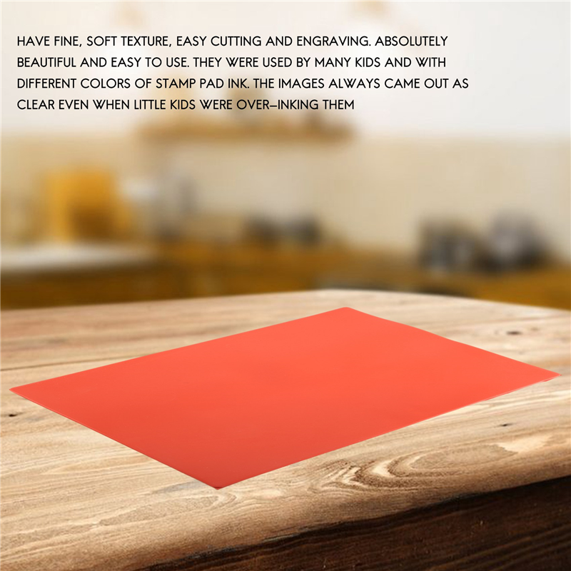 ARELENE Rubber Stamp Sheet for Lasers Engraving Machine with A4 Size 2.3mm (Orange-Red). 