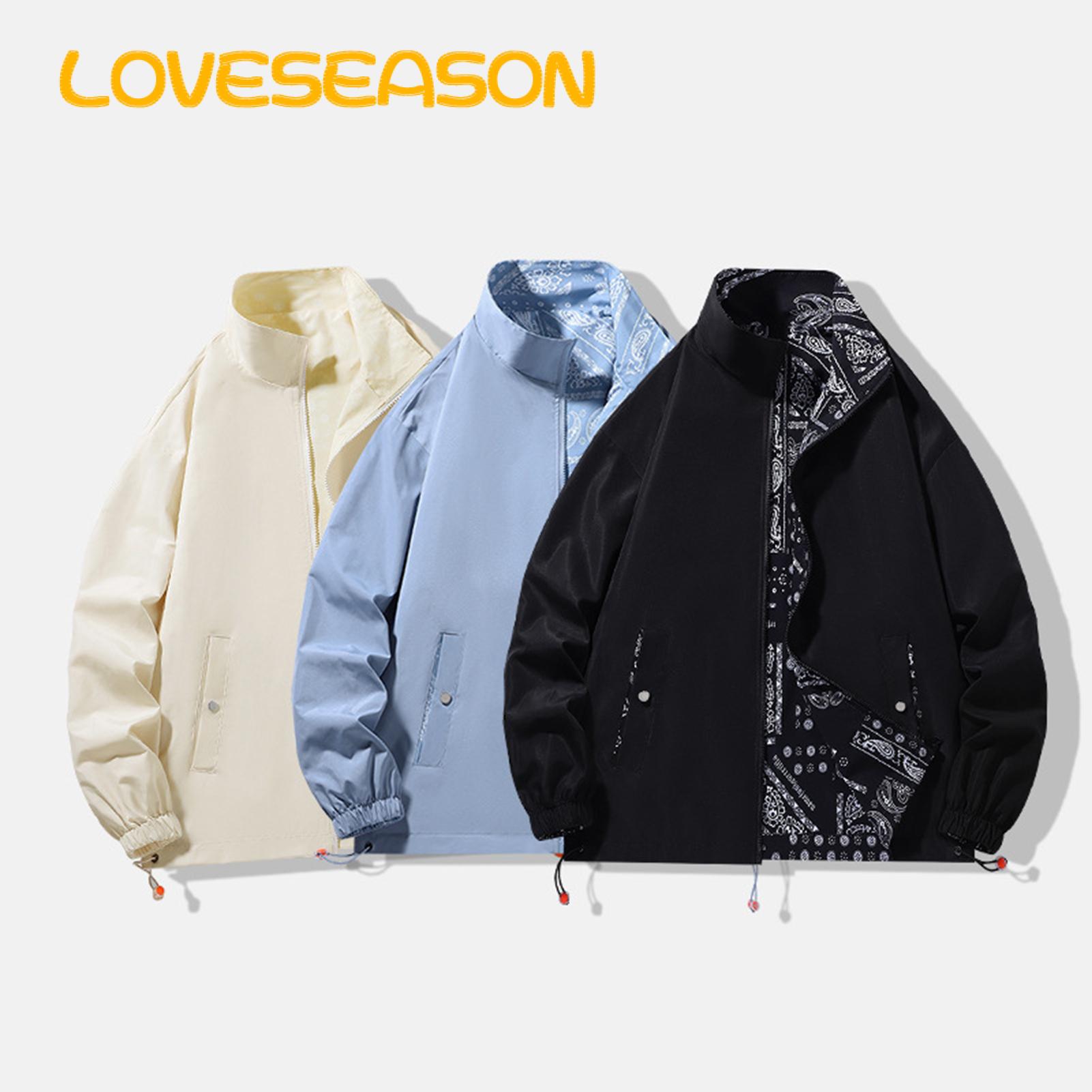 Zipper Open Jacket Reversible Men's Jacket with Windproof Splash-resistant Features Perfect for Spring Fall less Than Reversible Jacket. 