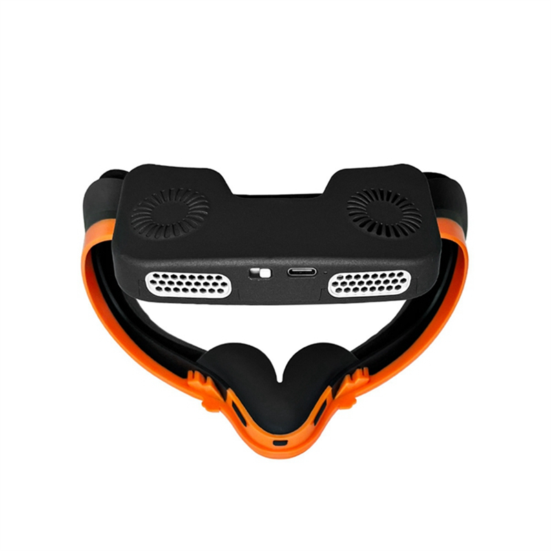 ABS Mask Recirculation Mask with Fan for Quest 2 Dual Drive Fan 2 Gear Adjustment Porous Ventilation for VR Accessories