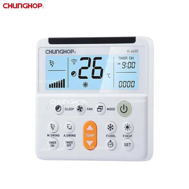 CHUNGHOP K-660E Wall Mount Smart AC Remote IR Universal Air Conditioning Remote Control. 