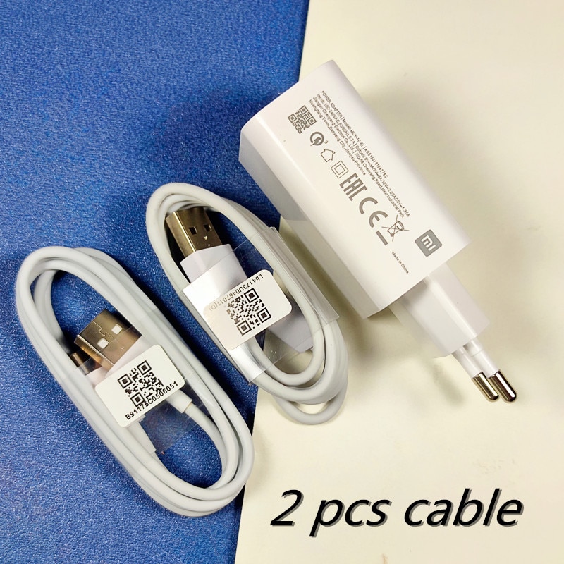 xiaomi Fast charger 27W  EU QC 4.0 turbo quick charge adapter usb type c cable for mi 9 9t pro k20 pro mi note 10 lite. 