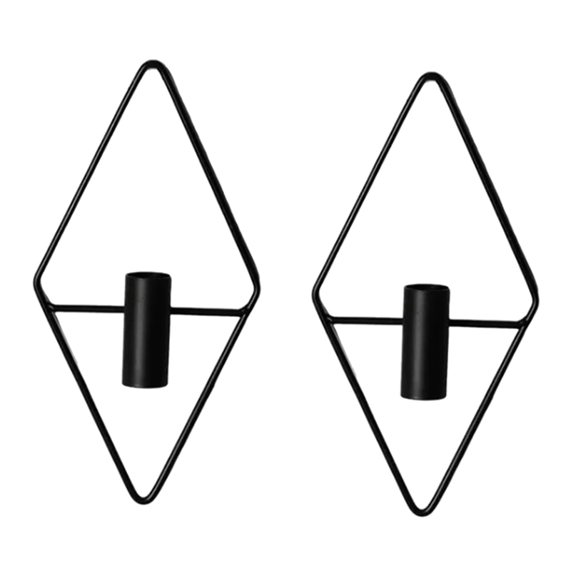 Rhombic Geometric Wall Planter Hanging Vase Elegant Durable Wall Plant Holder Hanging Planters Iron Flower Holder