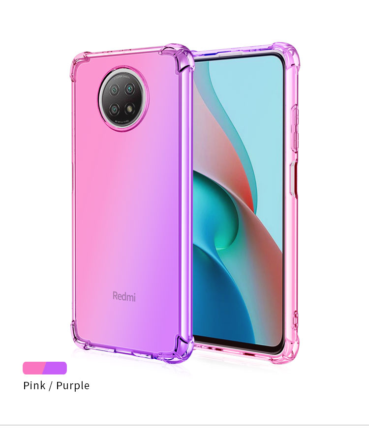 For Xiaomi Redmi Note 9 T case soft TPU silicone shockproof air bag gradient clear protective back cover skin