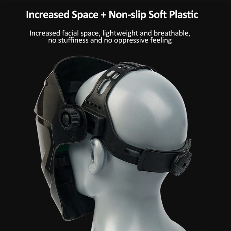 Auto Darkening Welding Helmet Welding Mask with LED Light Solar Powered Welder Helmet Face Mask with 10 Protective Film Easy Install. 